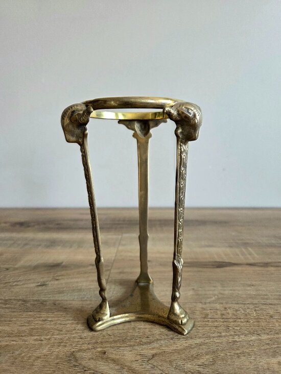 Vintage Other - Vintage Ram's Head Plant Stand or Candleholder Hoof Feet Art Nouveau Style